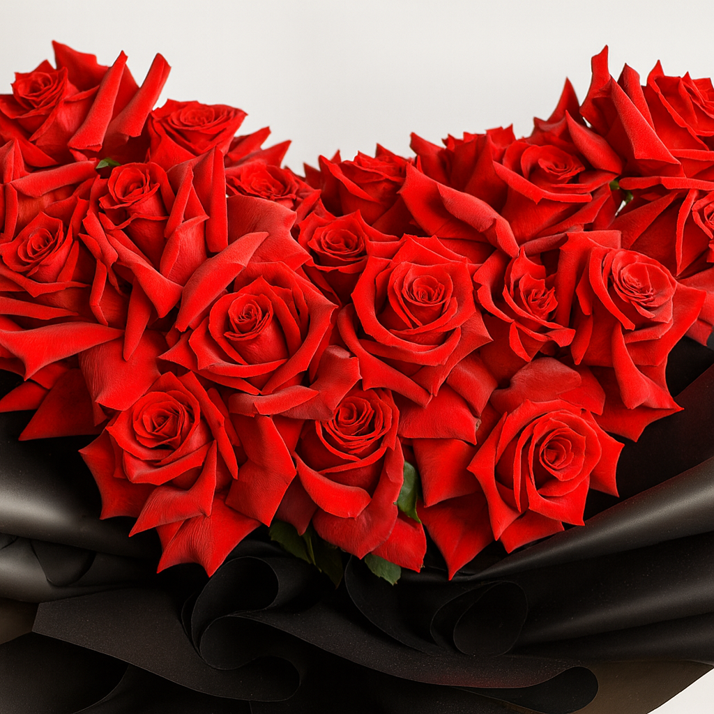 Red Roses Heart Bouquet
