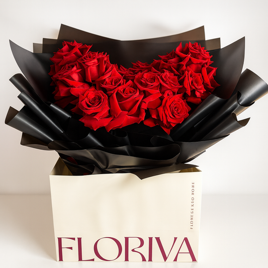 Red Roses Heart Bouquet