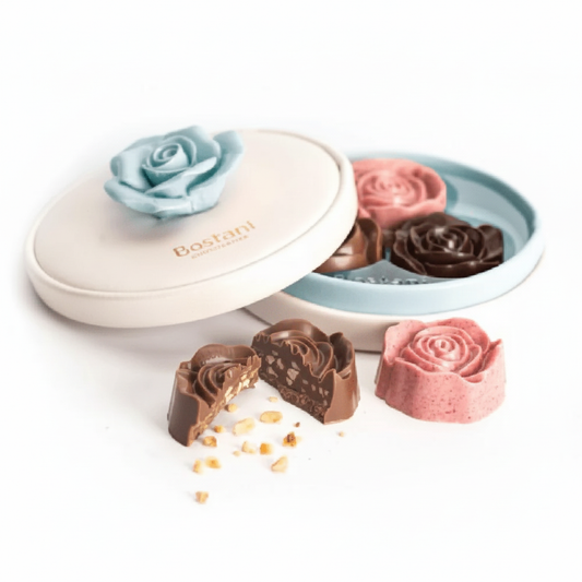 Rose Chocolate Box 3 pcs Blue