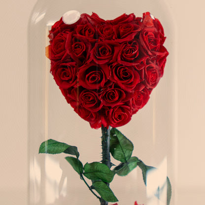 Forever rose red heart
