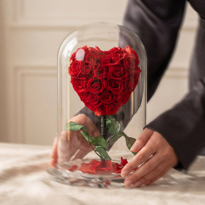 Forever rose red heart